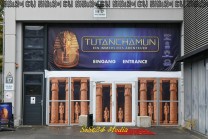 Der Eingang zur Tutanchamun-Ausstellung in der Alten Druckerei Hannover (Bild: Stefan Siedler)